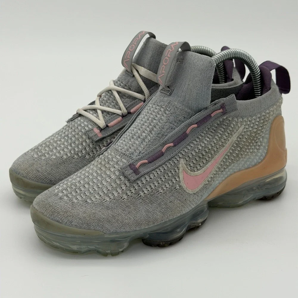Nike Air VaporMax 2021 FK Kids Grey Pink Purple‎ Sneakers DB1550-007 Size 5.5Y